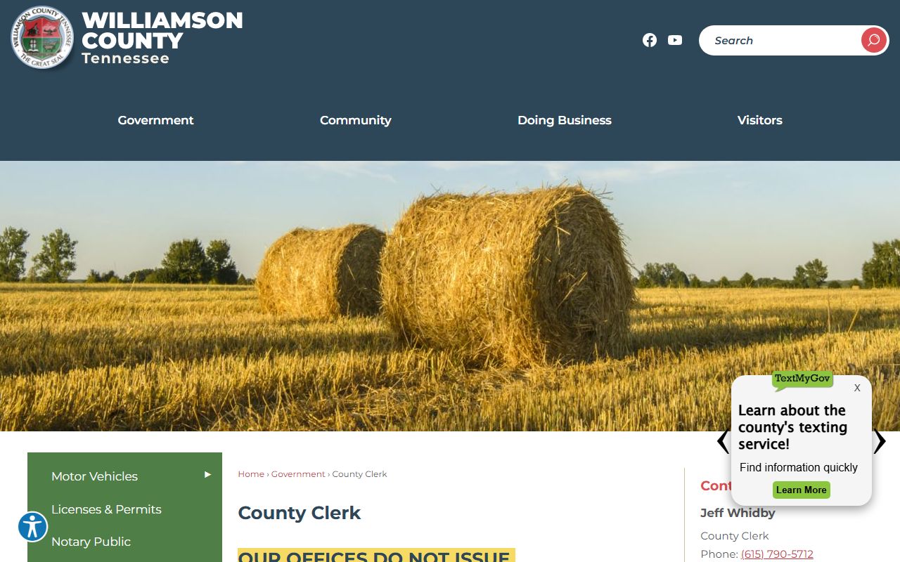 Brentwood obituary records at Williamson County Clerk