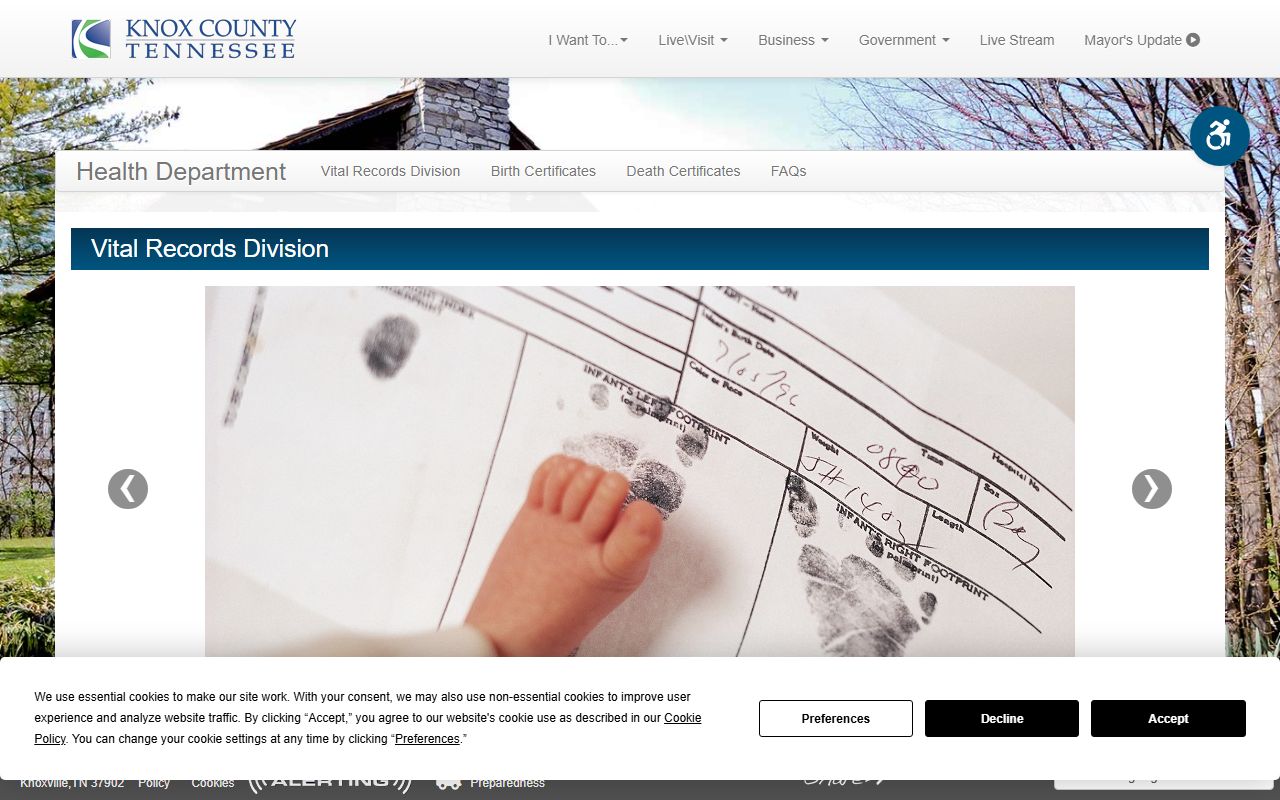 Knoxville vital records obituary records