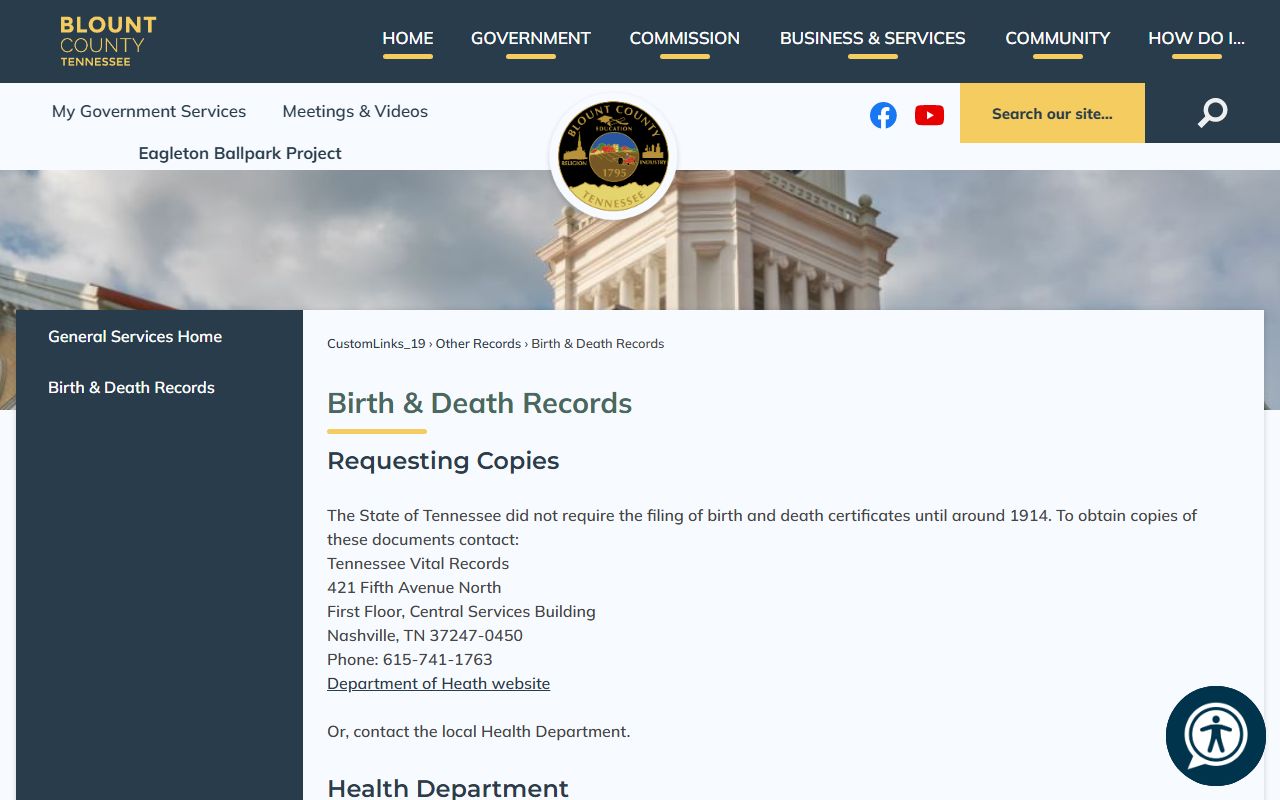 Maryville Blount vital records obituary records