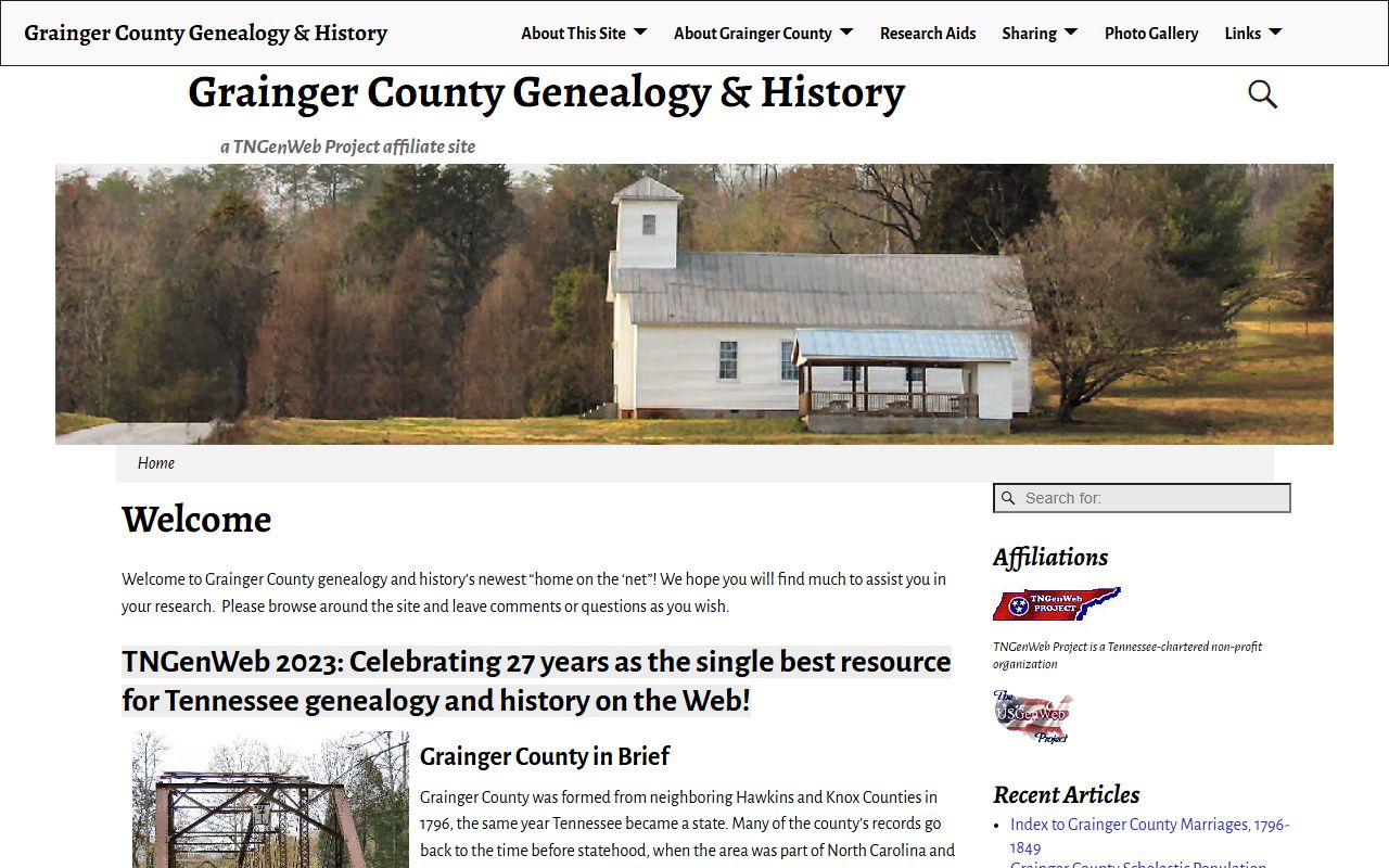 Grainger County obituary records at Grainger County Genealogy