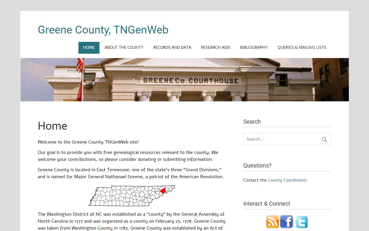 Greene County obituary records at Greene County TNGenWeb