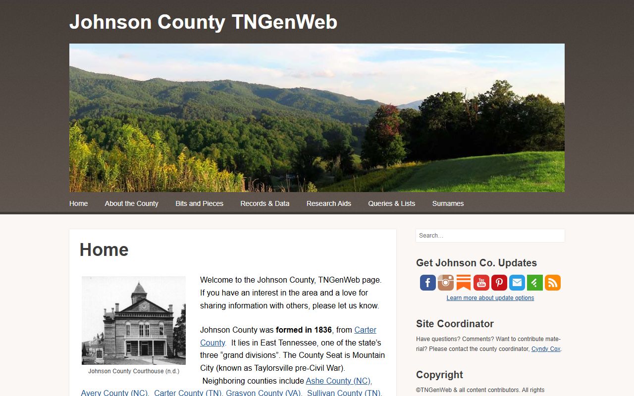 Johnson County obituary records on TNGenWeb