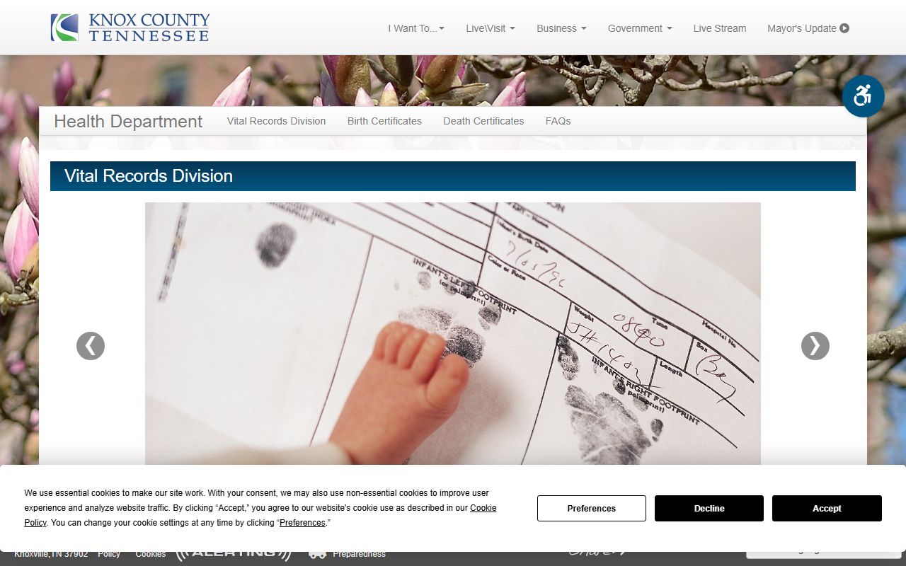 Knox County obituary records and vital records guidance