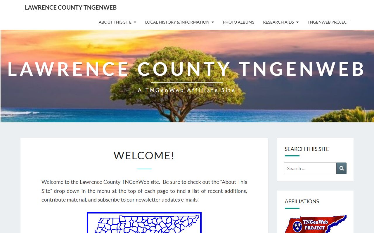 Lawrence County obituary records from TNGenWeb