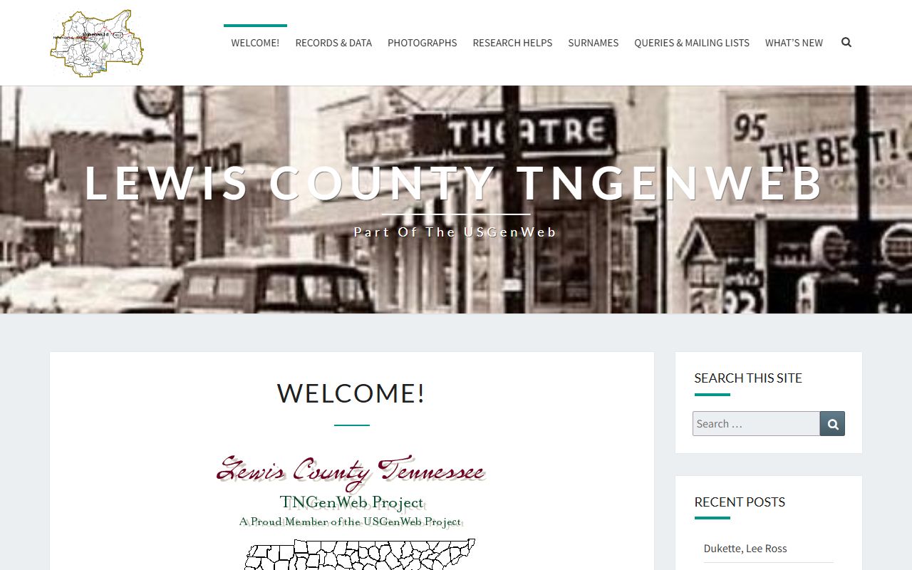 Lewis County obituary records at Lewis County TNGenWeb