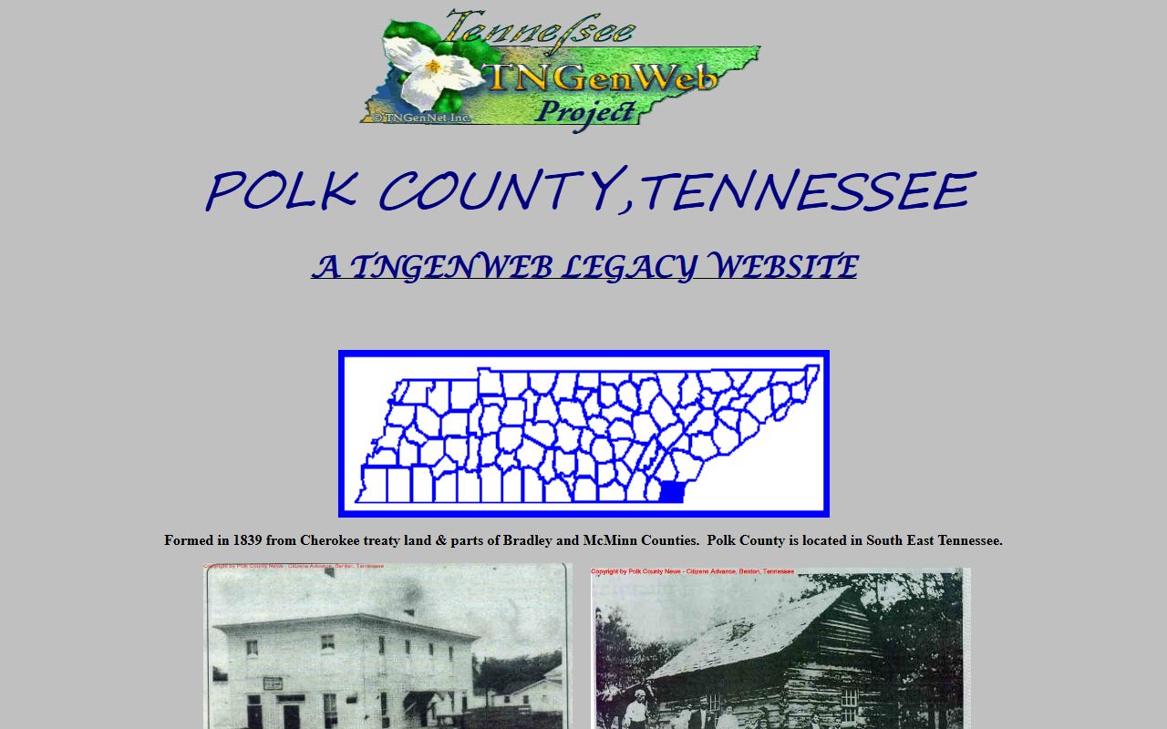 Polk County obituary records on TNGenWeb