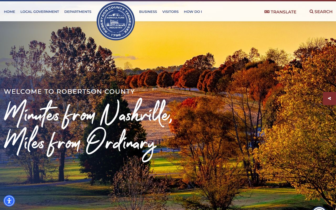 Robertson County obituary records from the county website