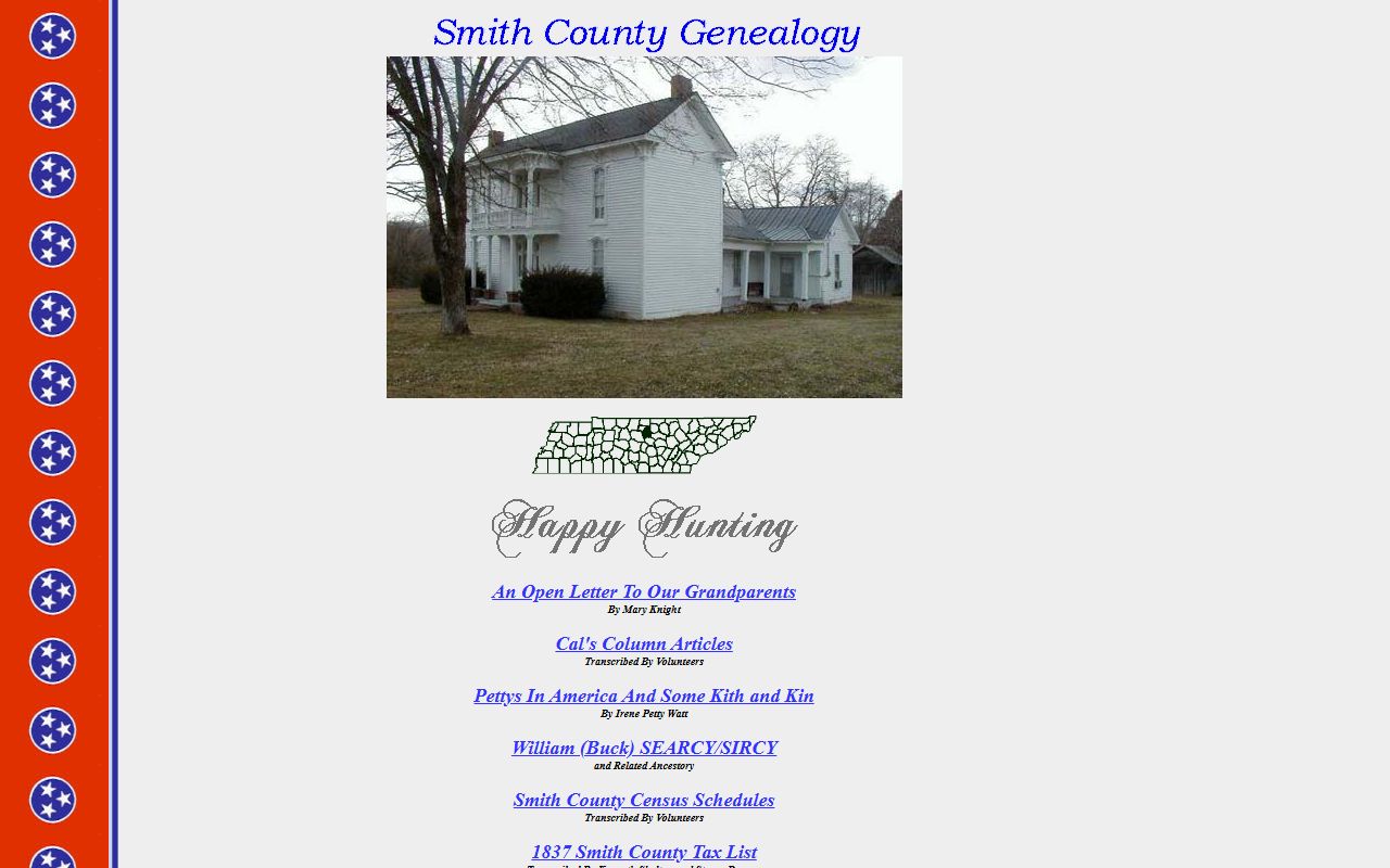 Smith County obituary records on the TNGenWeb county page