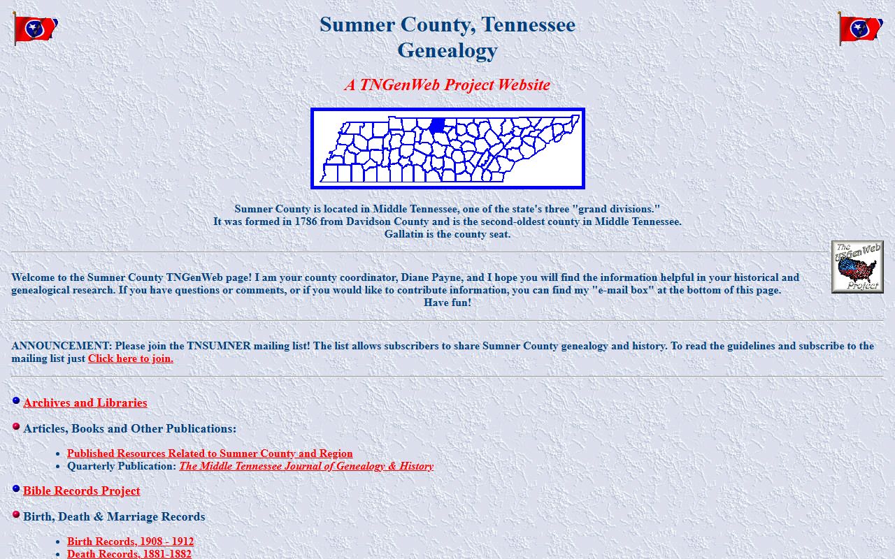 Sumner County TNGenWeb obituary records
