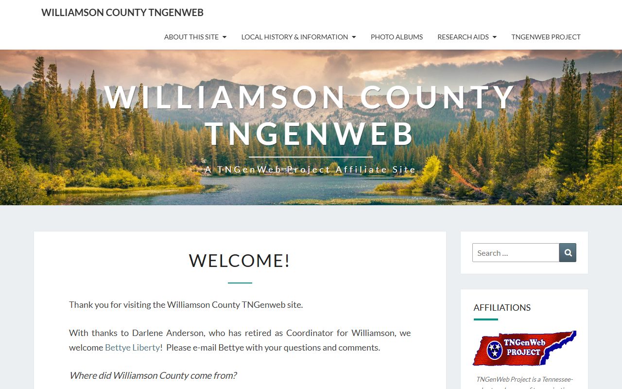 Williamson County TNGenWeb obituary records